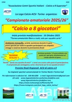 Calcio a 8: Campionato amatoriale 2025/26 da Ottobre con iscrizione gratuita.