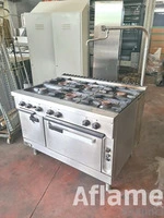 CUCINA PROFESSIONALE A 6 FUOCHI INOX USATA