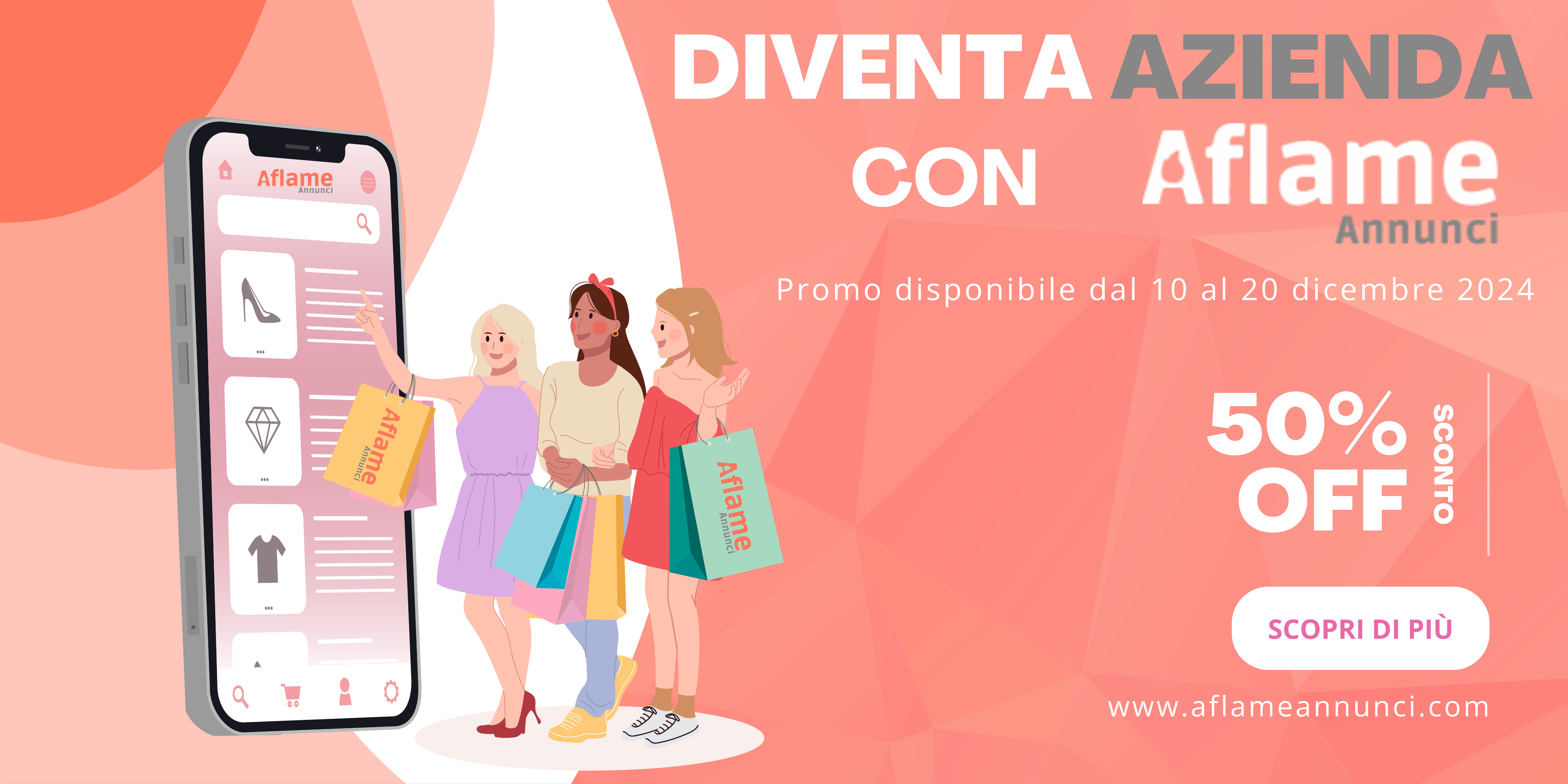 Aflame annunci per le aziende